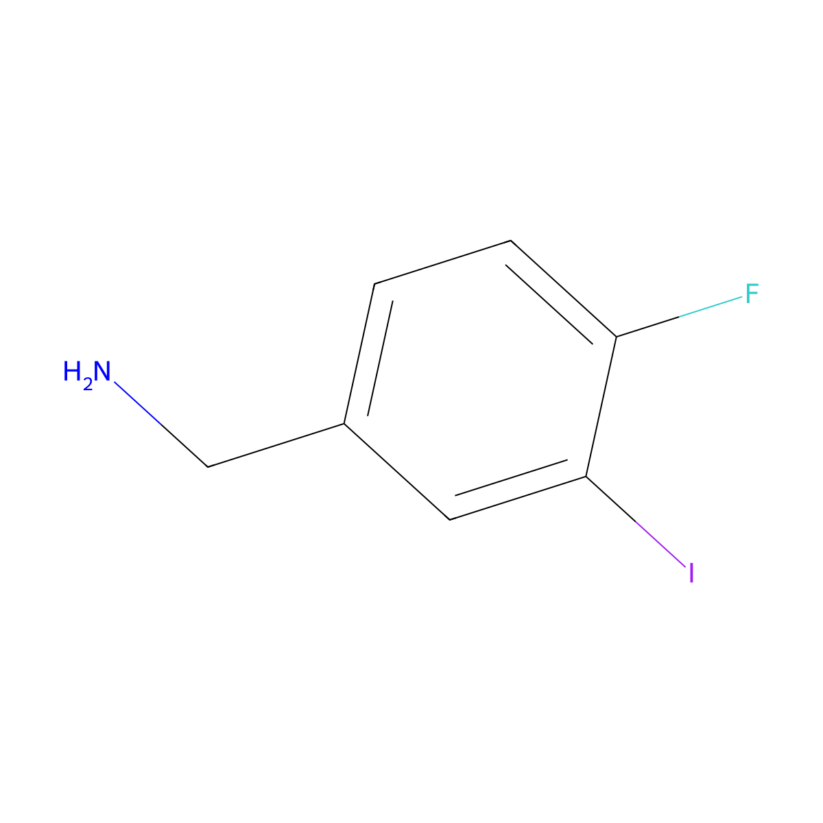 4-Fluoro-3-iodobenzylamine molecular structure, CAS 732224-35-0