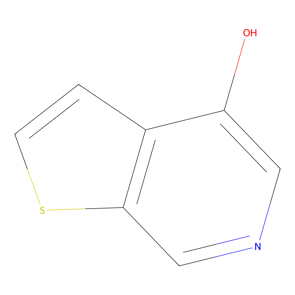 Thieno[2,3-c]pyridin-4-ol molecular structure, CAS 73224-08-5