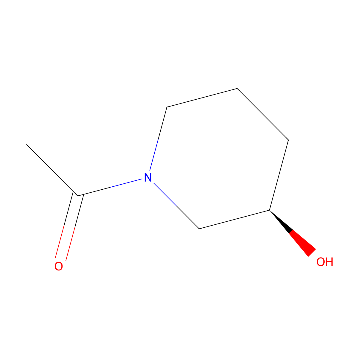 1-((R)-3-Hydroxy-piperidin-1-yl)-ethanone molecular structure, CAS 732245-90-8