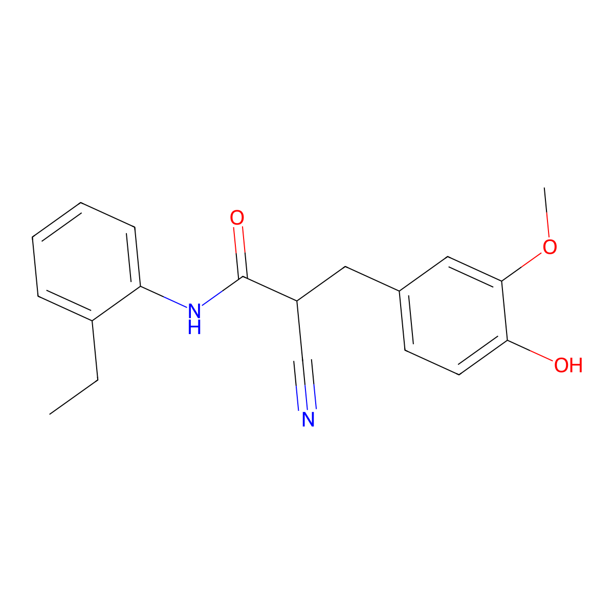 2-cyano-N-(2-ethylphenyl)-3-(4-hydroxy-3-methoxyphenyl)propanamide molecular structure, CAS 732247-61-9
