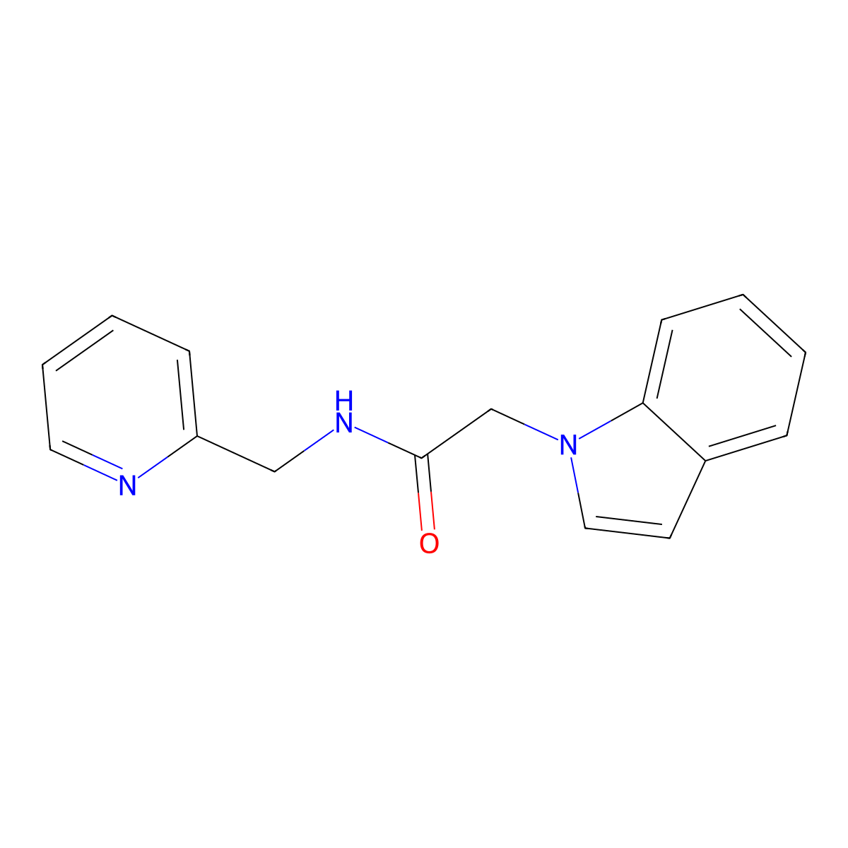 2-(1H-indol-1-yl)-N-(pyridin-2-ylmethyl)acetamide molecular structure, CAS 732247-67-5