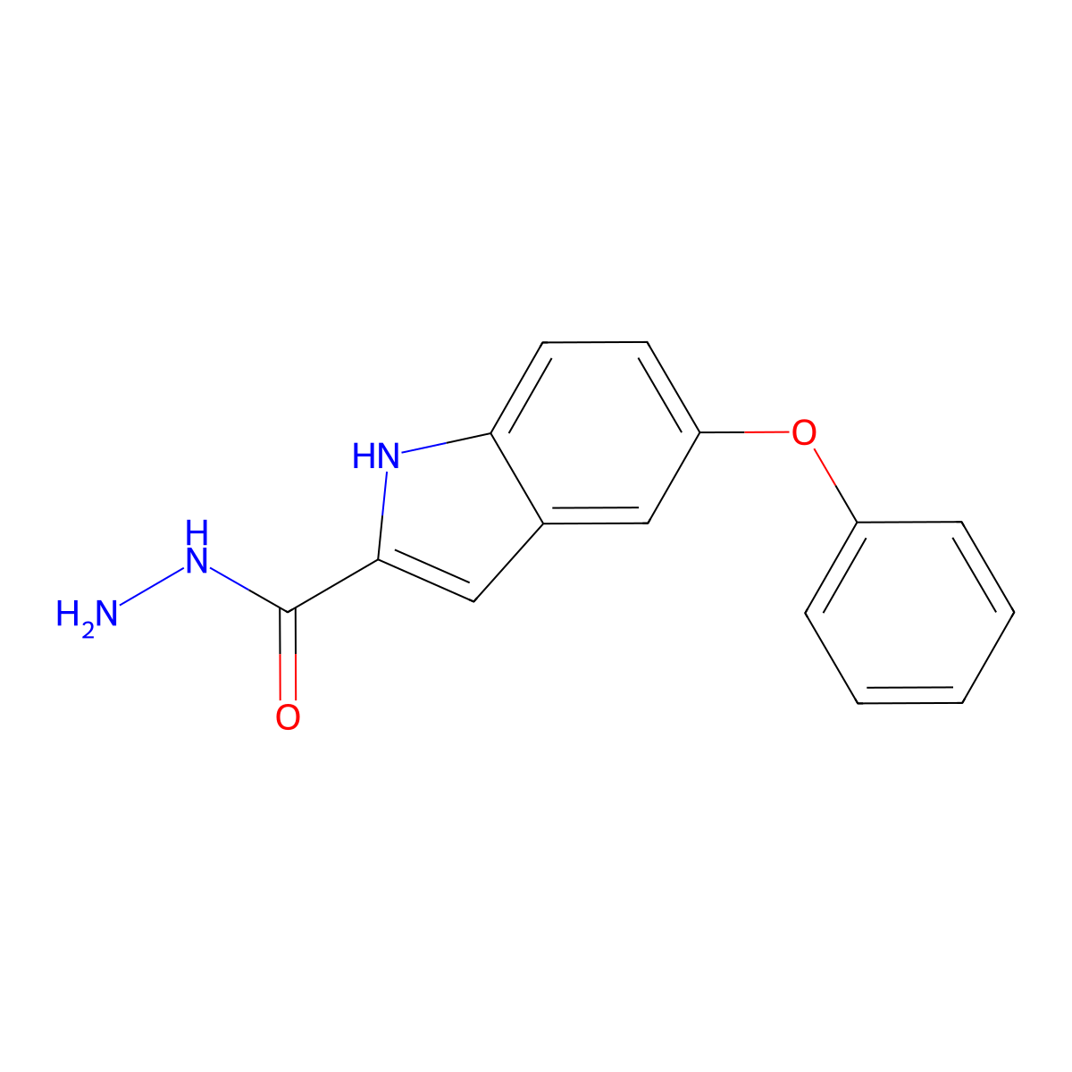 5-phenoxy-1H-indole-2-carbohydrazide molecular structure, CAS 732248-34-9