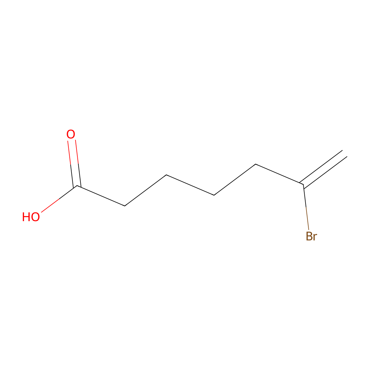 6-Bromo-6-heptenoic acid molecular structure, CAS 732248-47-4