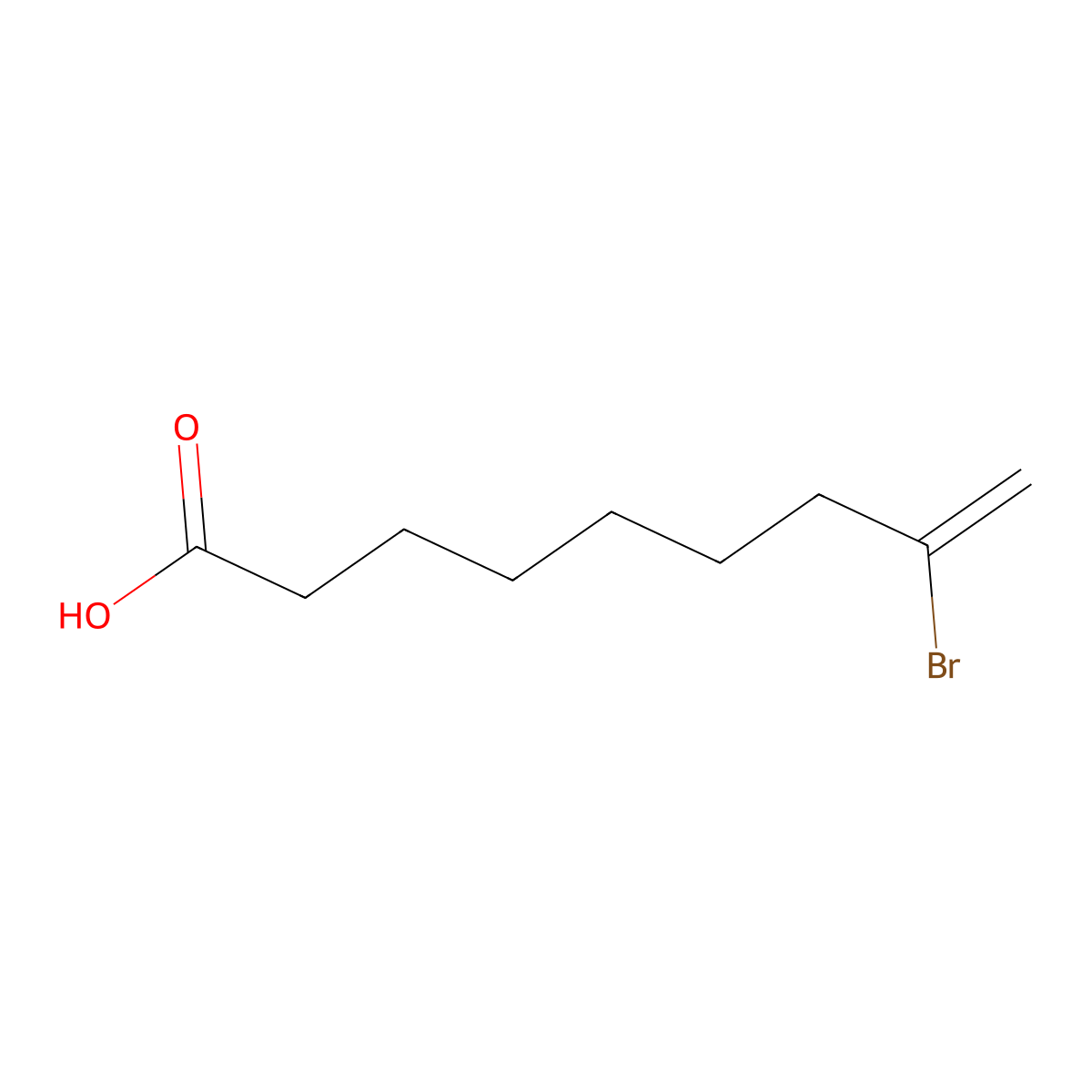 8-Bromo-8-nonenoic acid molecular structure, CAS 732248-59-8