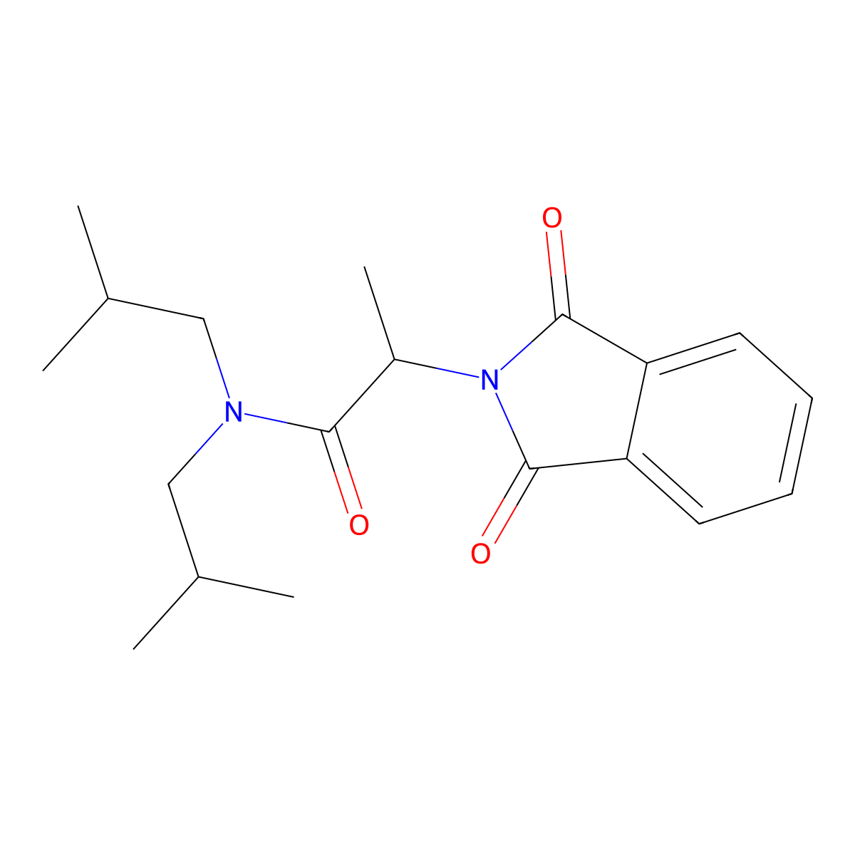 2-(1,3-dioxo-1,3-dihydro-2H-isoindol-2-yl)-N,N-bis(2-methylpropyl)propanamide molecular structure, CAS 732248-60-1