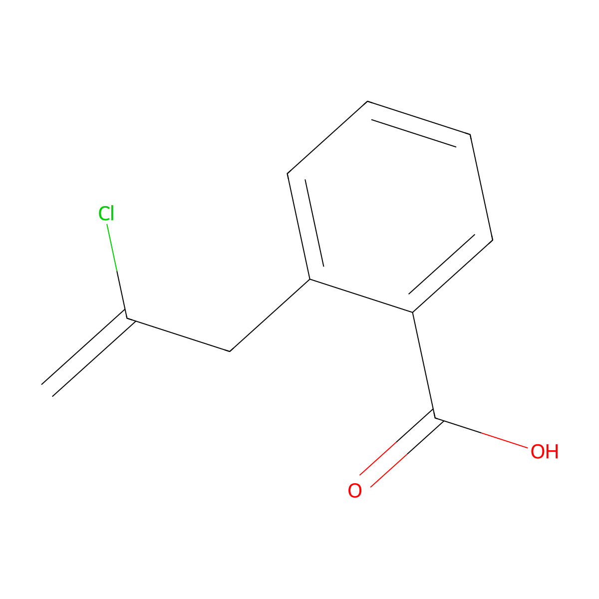 2-(2-Chloro-2-propenyl)benzoic acid molecular structure, CAS 732248-80-5