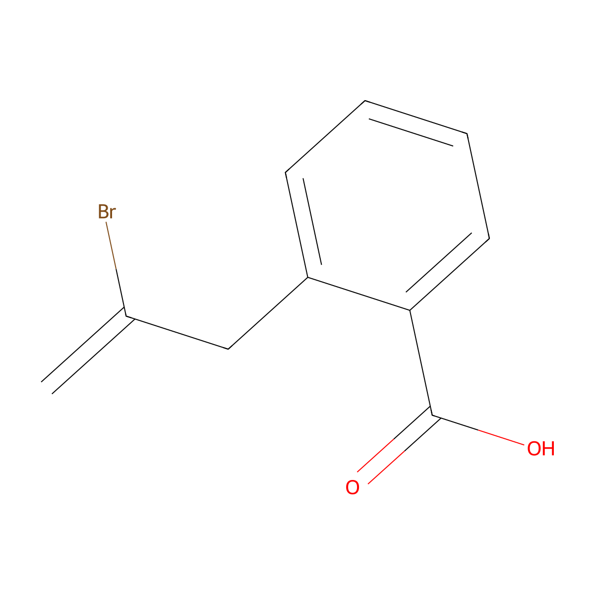 2-(2-Bromoprop-2-en-1-yl)benzoic acid molecular structure, CAS 732248-92-9