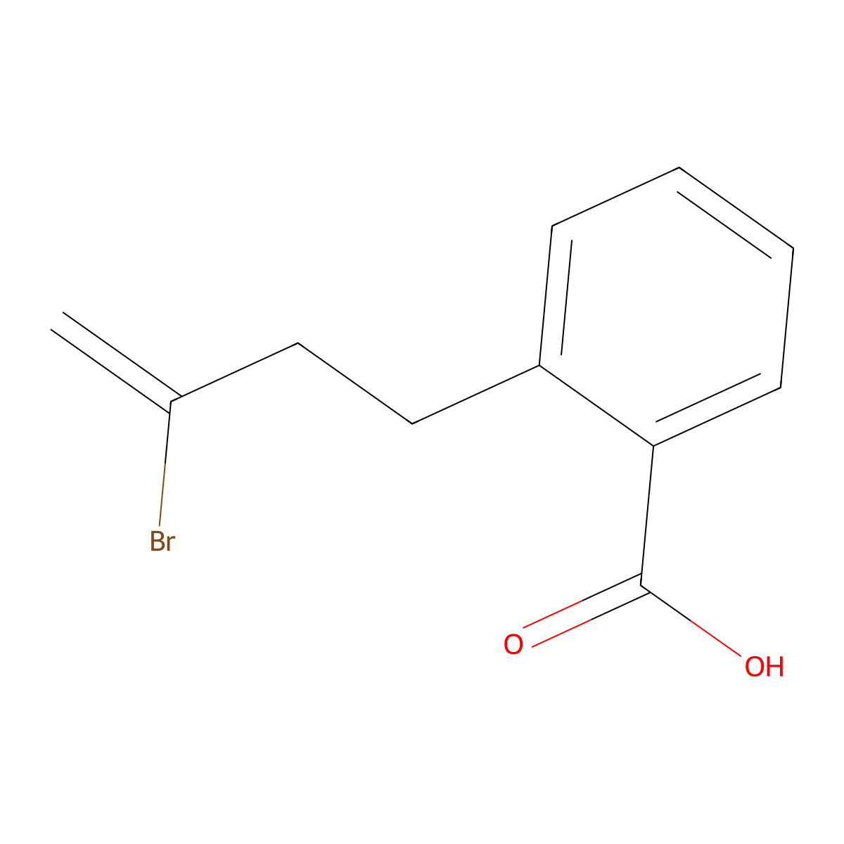 2-(3-Bromo-3-butenyl)benzoic acid molecular structure, CAS 732248-99-6