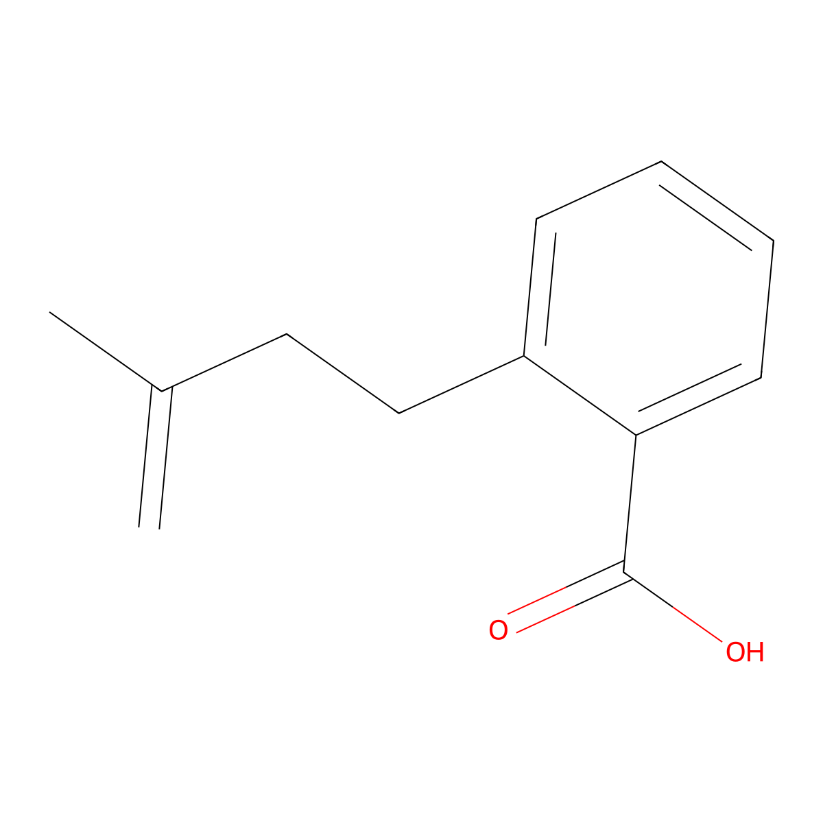 2-(3-Methyl-3-butenyl)benzoic acid molecular structure, CAS 732249-06-8
