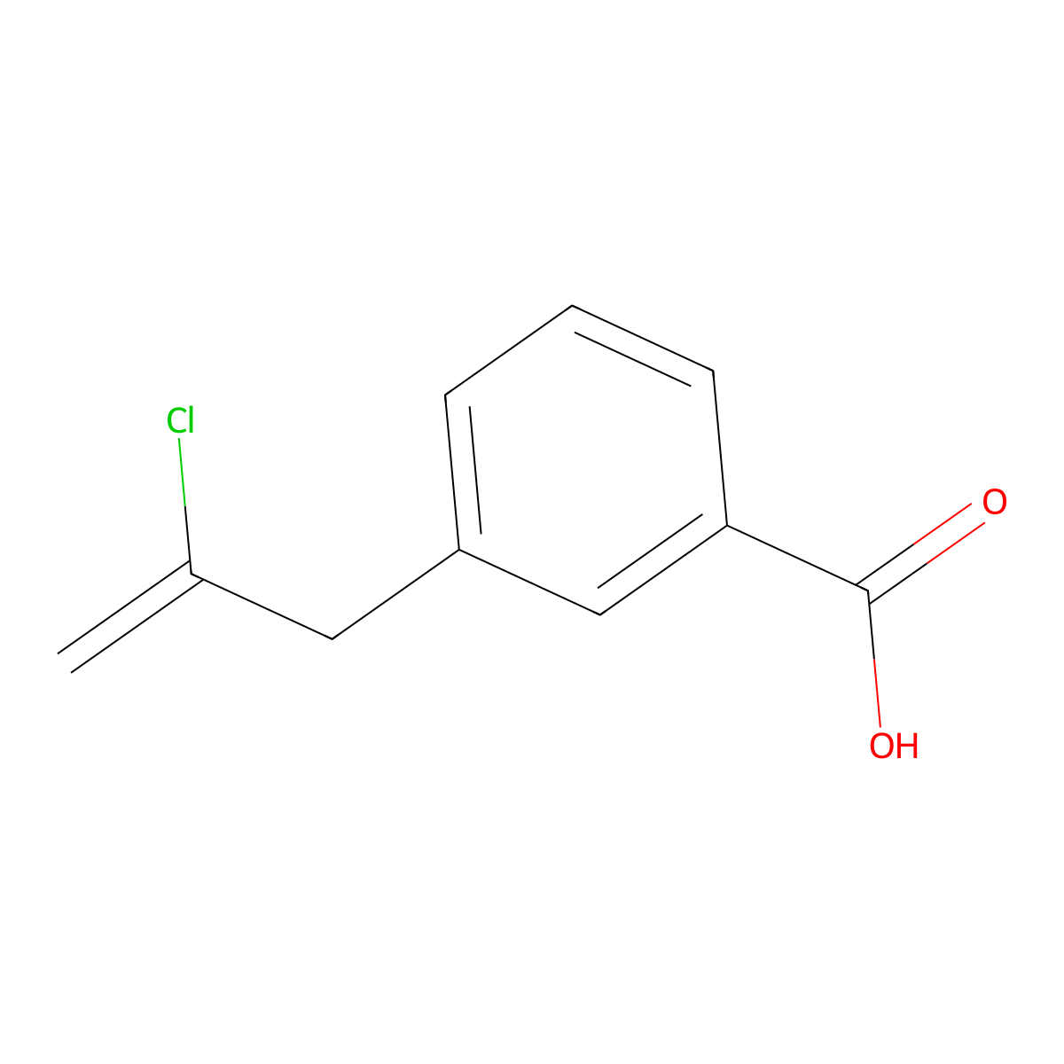 3-(2-Chloro-2-propenyl)benzoic acid molecular structure, CAS 732249-12-6