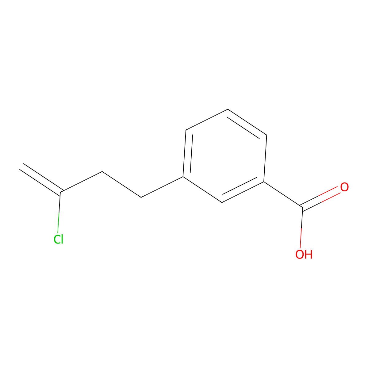3-(3-Chloro-3-butenyl)benzoic acid molecular structure, CAS 732249-18-2