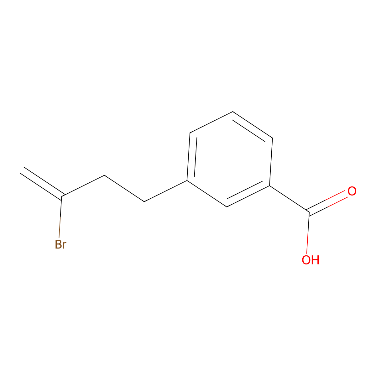 3-(3-Bromo-3-butenyl)benzoic acid molecular structure, CAS 732249-31-9