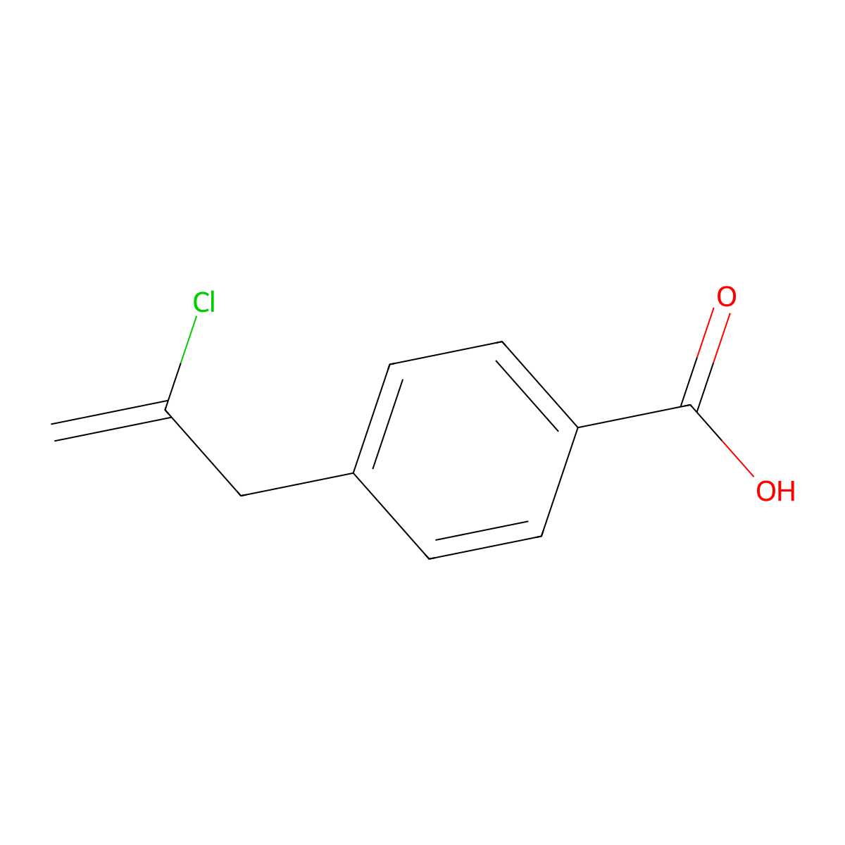 4-(2-Chloro-2-propenyl)benzoic acid molecular structure, CAS 732249-50-2