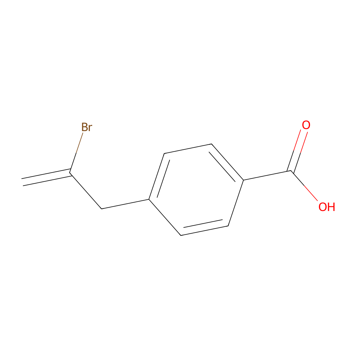 4-(2-Bromo-2-propenyl)benzoic acid molecular structure, CAS 732249-63-7