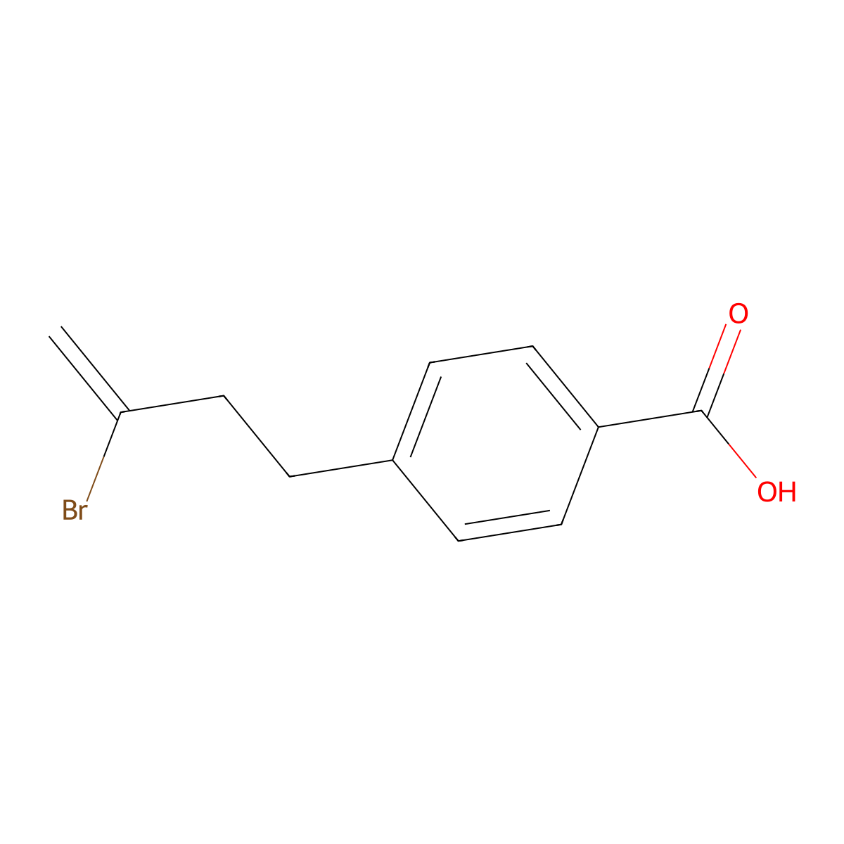 4-(3-Bromo-3-butenyl)benzoic acid molecular structure, CAS 732249-70-6