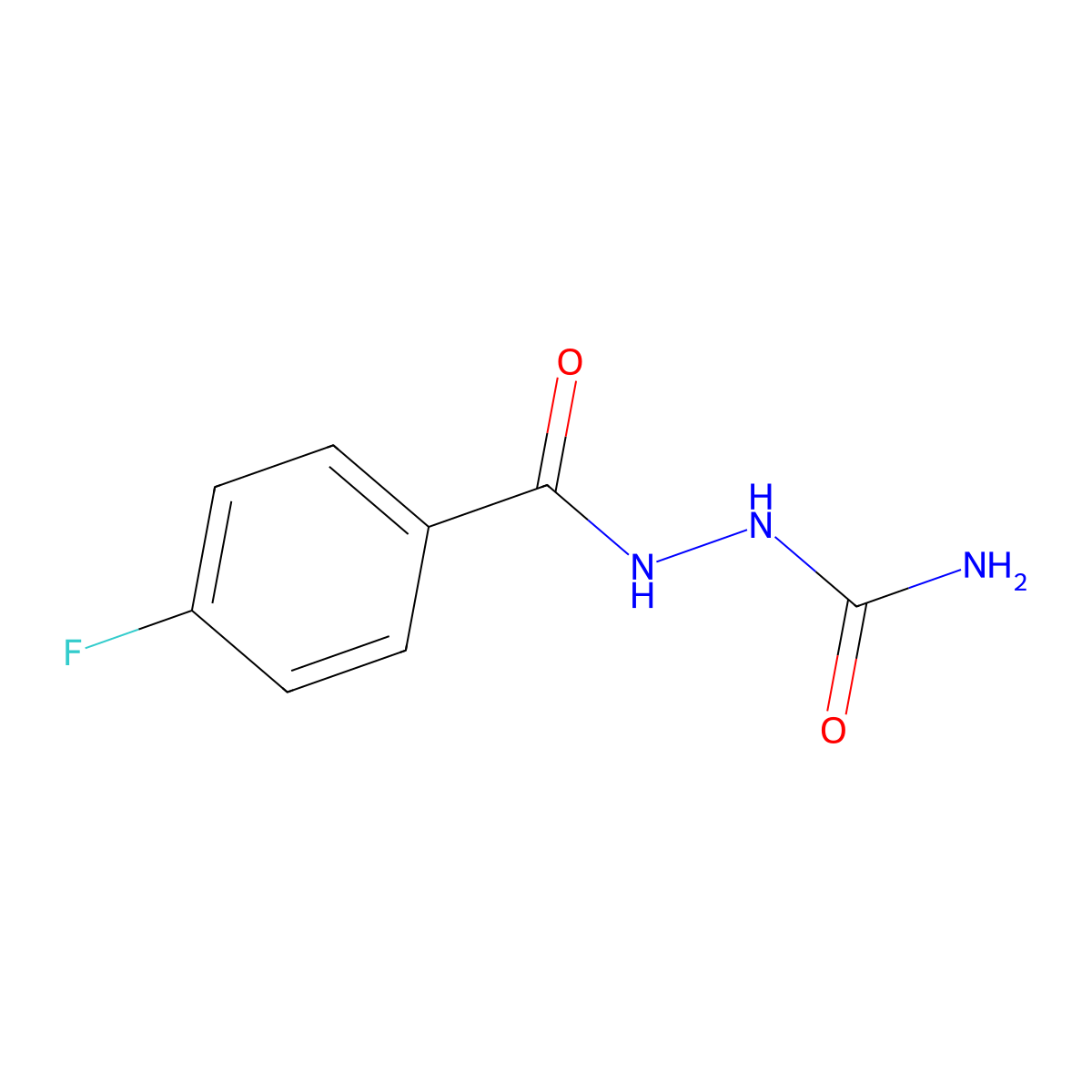 2-[(4-Fluorophenyl)carbonyl]hydrazinecarboxamide molecular structure, CAS 732249-71-7