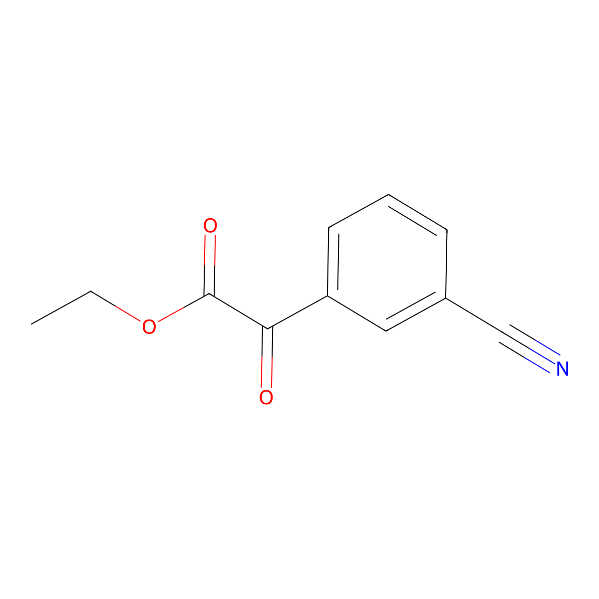 Ethyl 2-(3-cyanophenyl)-2-oxoacetate molecular structure, CAS 732249-89-7