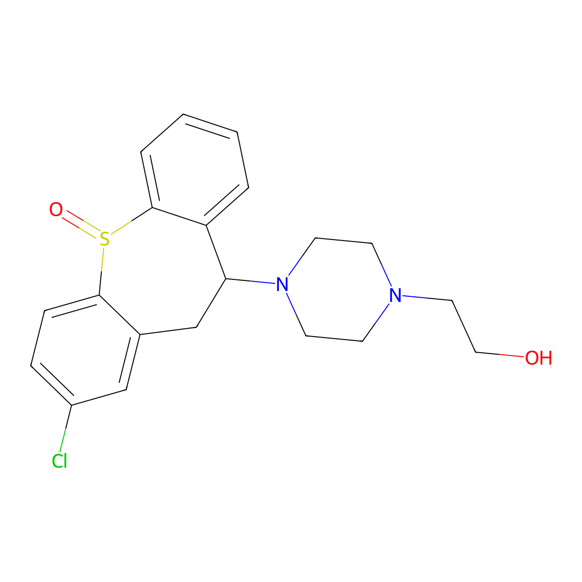 2-Chloro-10-[4-(2-hydroxyethyl)piperazino]-10,11-dihydrodibenzo[b,f]thiepin 5-oxide molecular structure, CAS 73225-69-1
