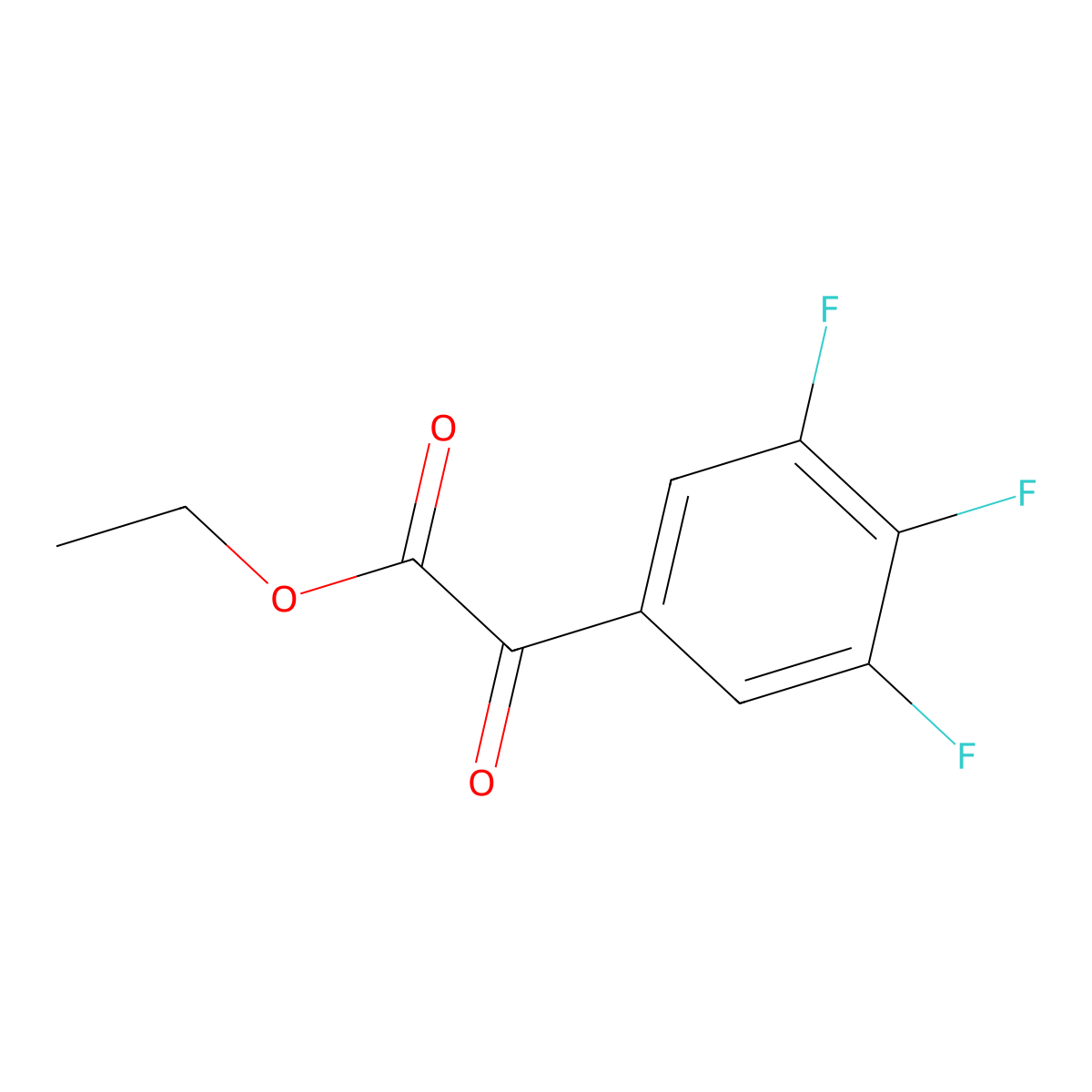 Ethyl 3,4,5-trifluorobenzoylformate molecular structure, CAS 732251-58-0