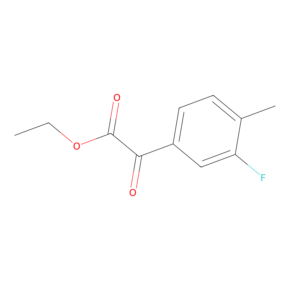 Ethyl 3-fluoro-4-methylbenzoylformate molecular structure, CAS 732251-65-9