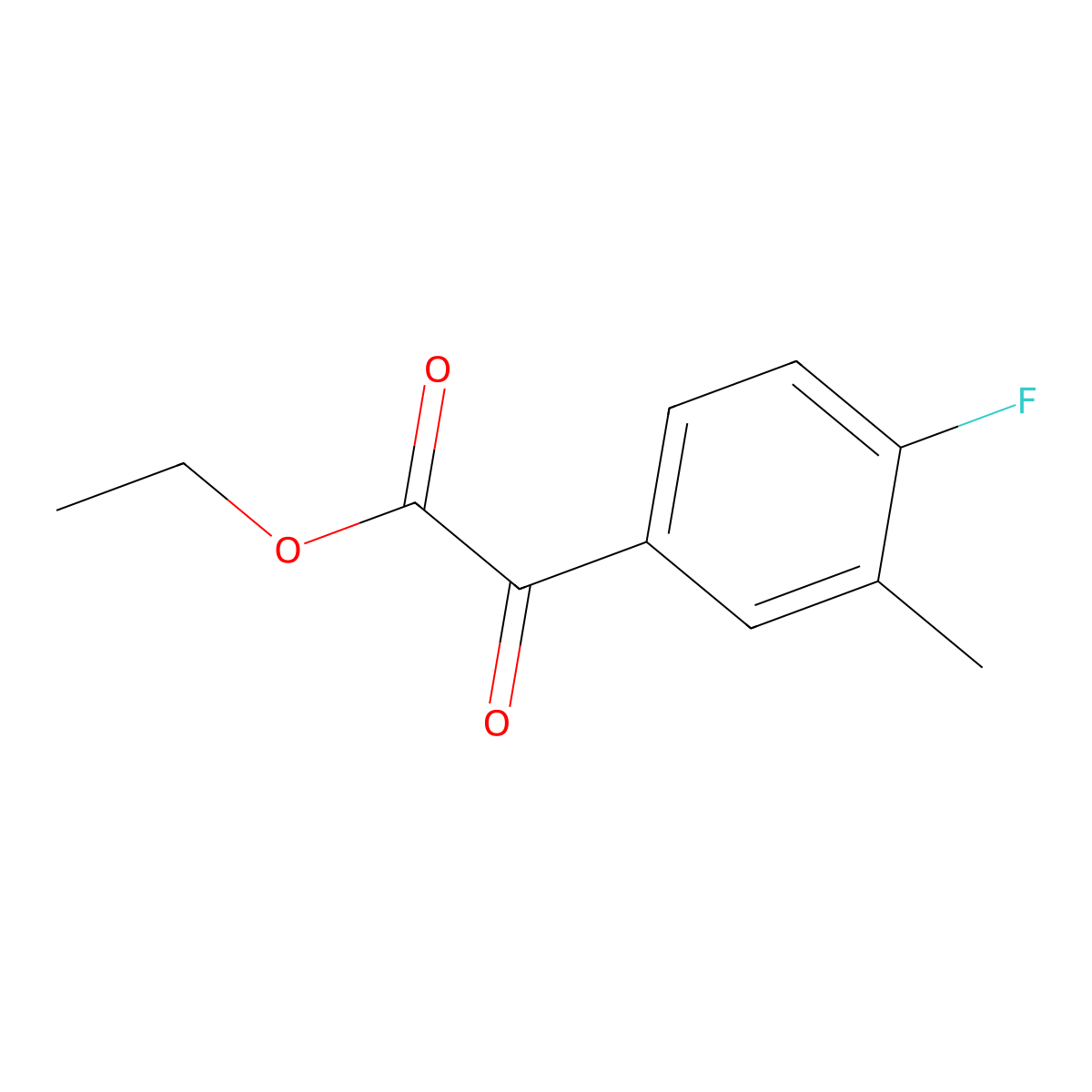 Ethyl 4-fluoro-3-methylbenzoylformate molecular structure, CAS 732251-71-7