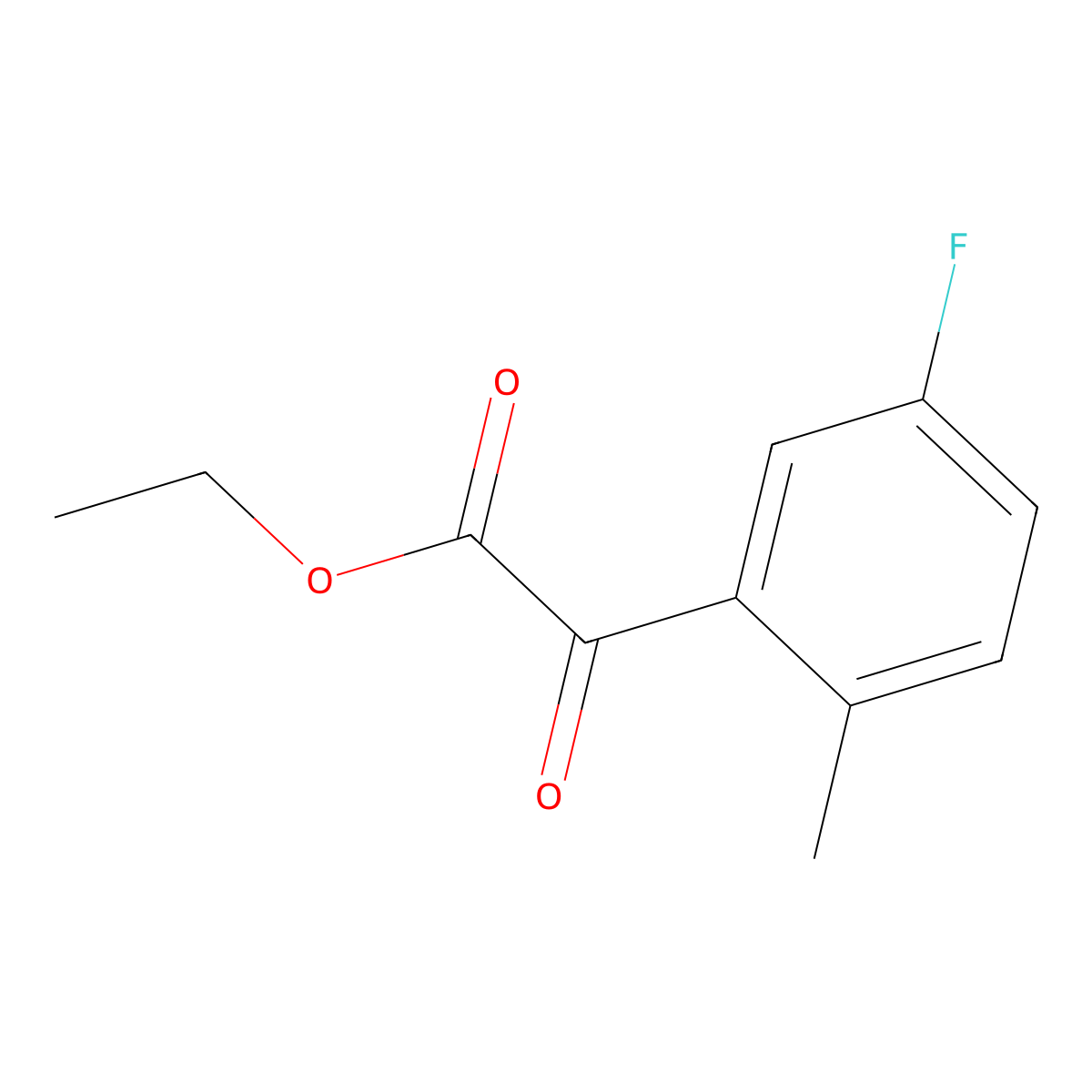 Ethyl 5-fluoro-2-methylbenzoylformate molecular structure, CAS 732251-76-2