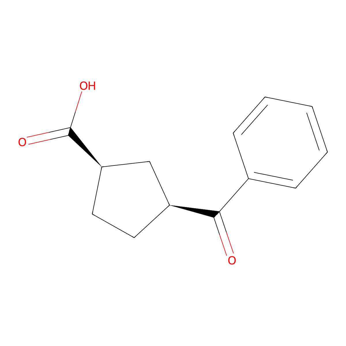 cis-3-Benzoylcyclopentane-1-carboxylic acid molecular structure, CAS 732251-89-7