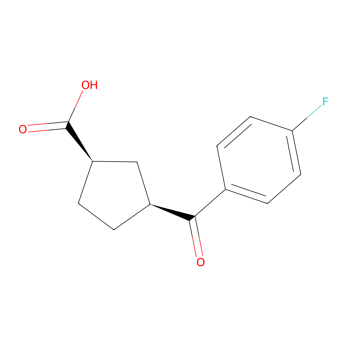 cis-3-(4-Fluorobenzoyl)cyclopentane-1-carboxylic acid molecular structure, CAS 732252-83-4