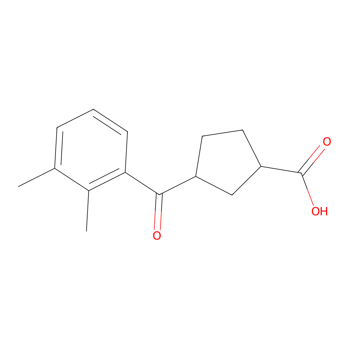 3-(2,3-Dimethylbenzoyl)cyclopentanecarboxylic acid molecular structure, CAS 732252-91-4