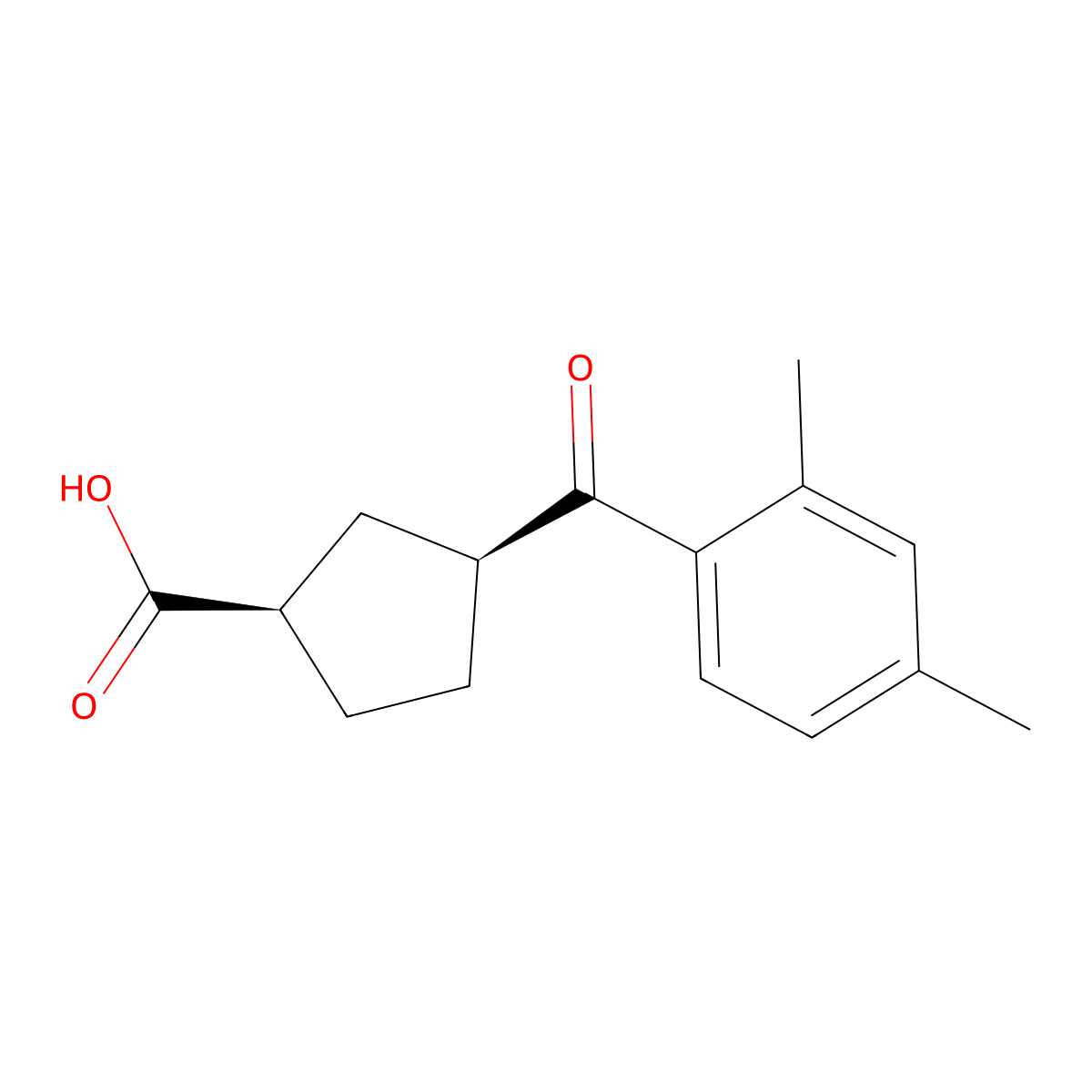 cis-3-(2,4-Dimethylbenzoyl)cyclopentane-1-carboxylic acid molecular structure, CAS 732252-98-1