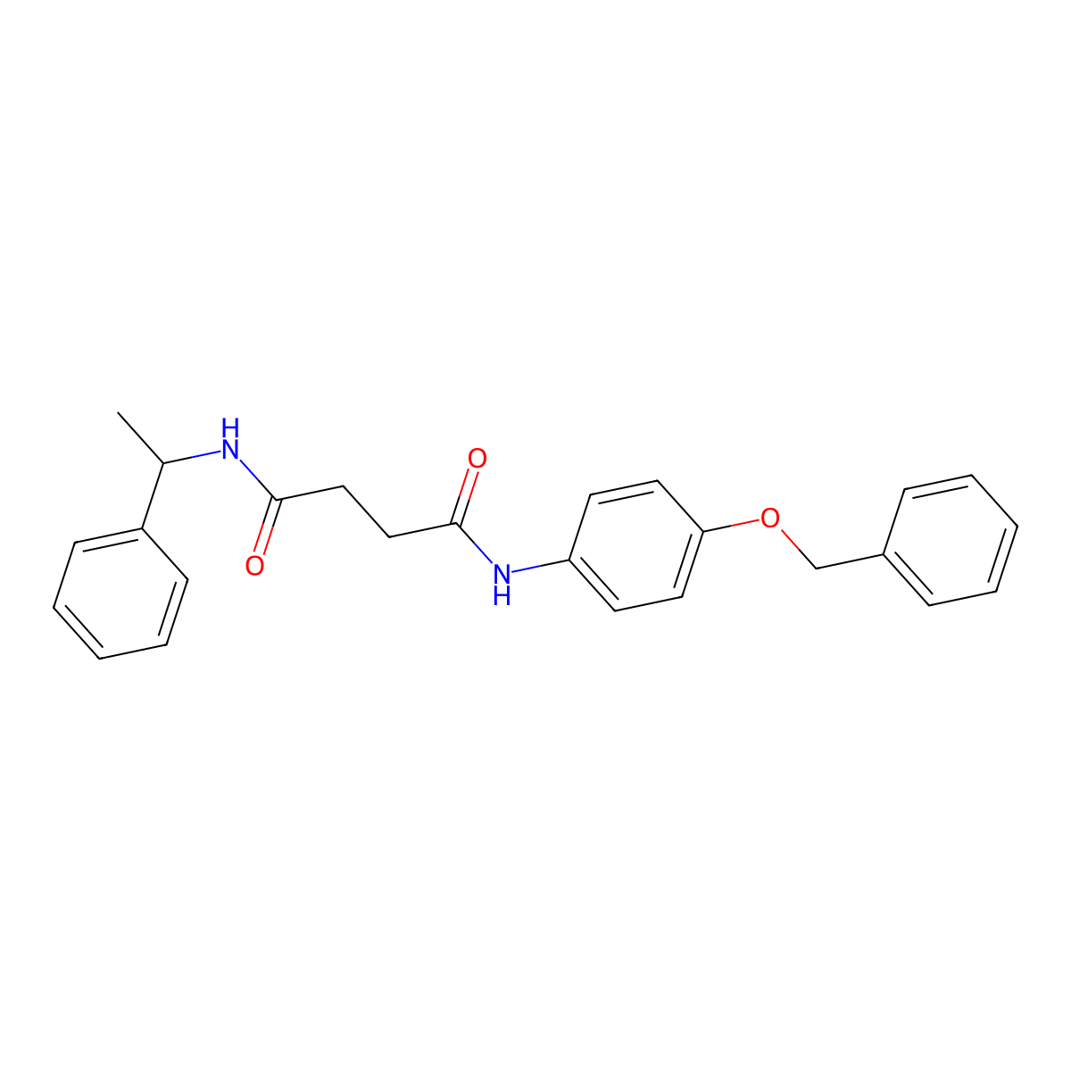 N-[4-(benzyloxy)phenyl]-N'-(1-phenylethyl)butanediamide molecular structure, CAS 732253-14-4