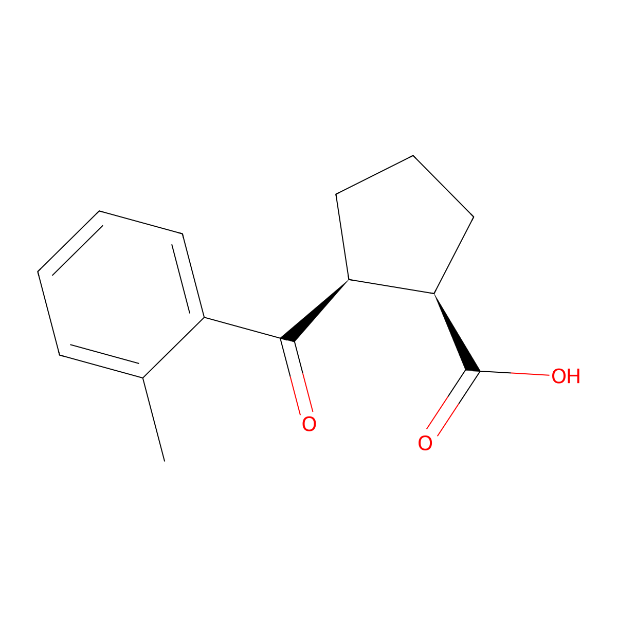 cis-2-(2-Methylbenzoyl)cyclopentane-1-carboxylic acid molecular structure, CAS 732253-35-9