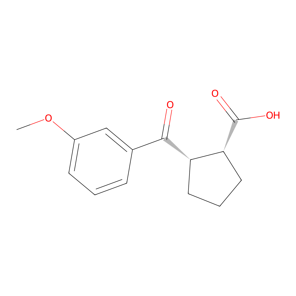 cis-2-(3-Methoxybenzoyl)cyclopentane-1-carboxylic acid molecular structure, CAS 732253-60-0