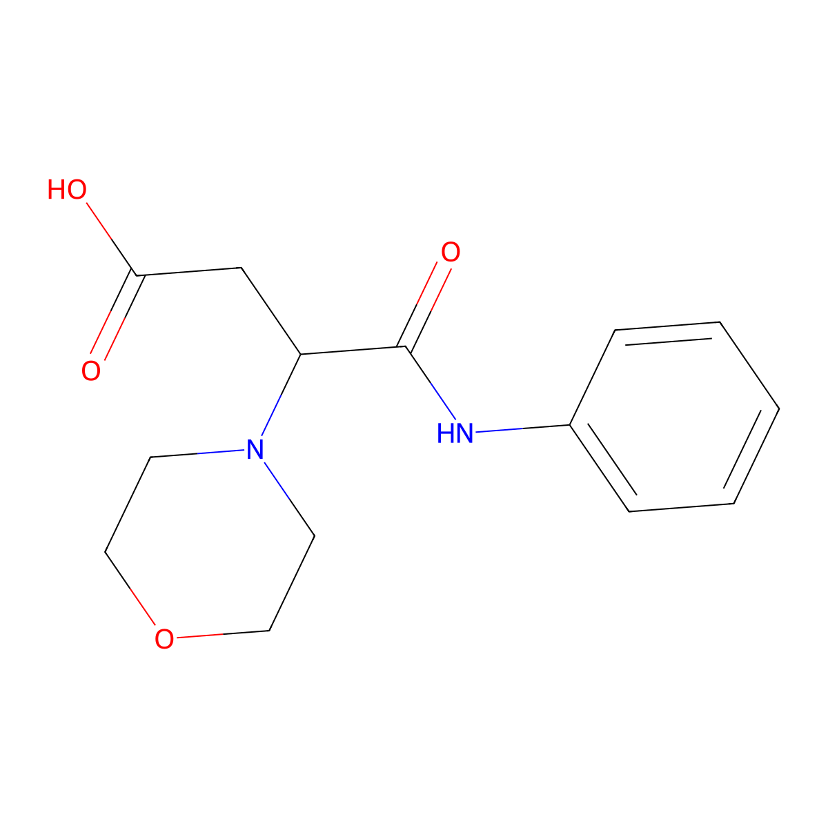 3-(Morpholin-4-yl)-4-oxo-4-(phenylamino)butanoic acid molecular structure, CAS 732254-46-5