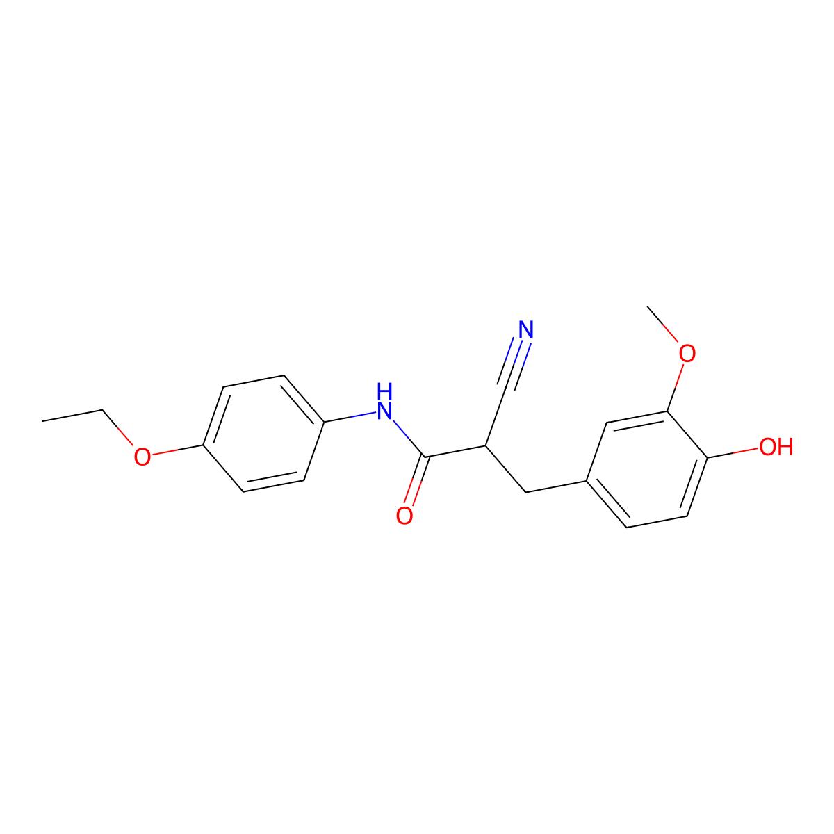 2-cyano-N-(4-ethoxyphenyl)-3-(4-hydroxy-3-methoxyphenyl)propanamide molecular structure, CAS 732254-63-6