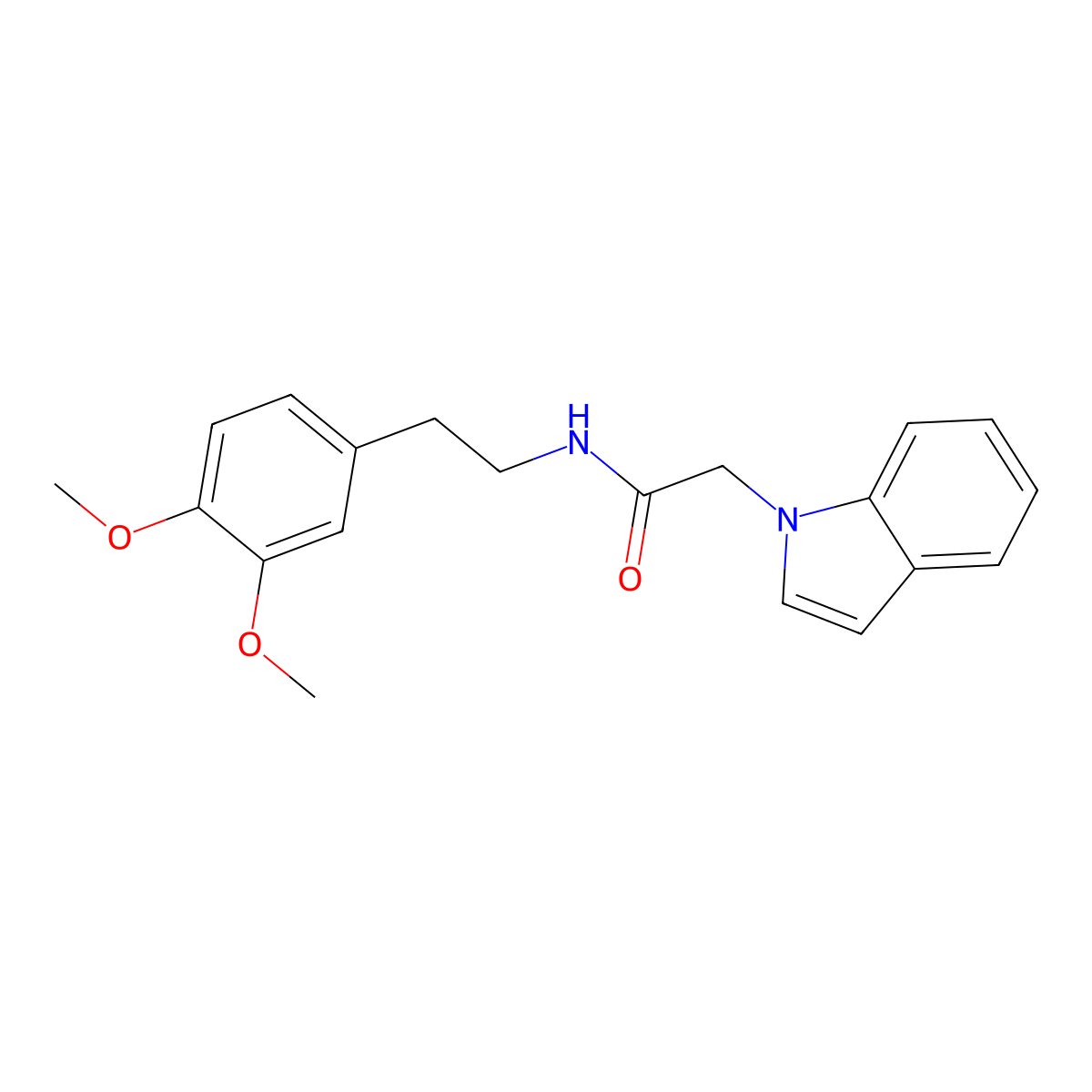 N-[2-(3,4-dimethoxyphenyl)ethyl]-2-(1H-indol-1-yl)acetamide molecular structure, CAS 732255-83-3