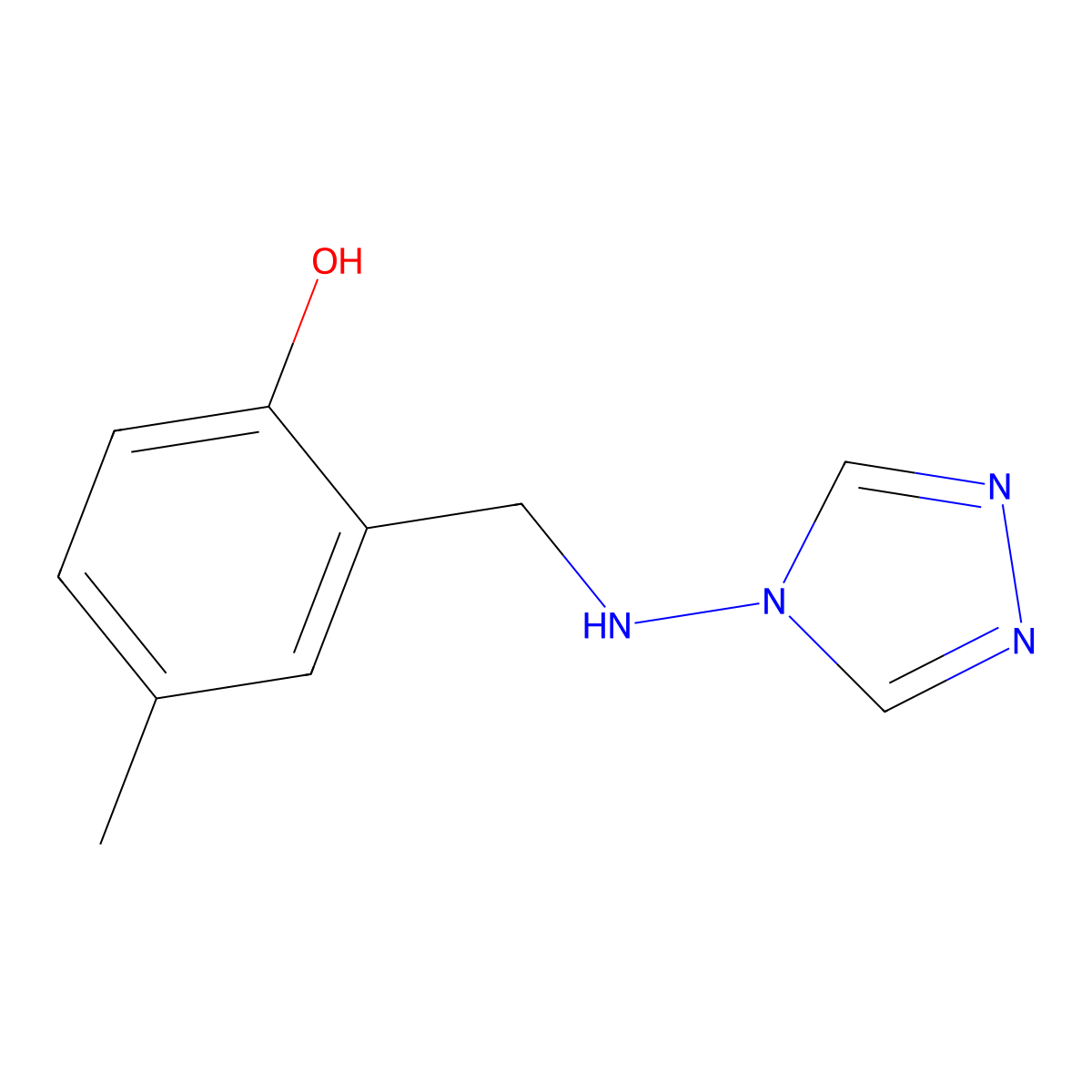 4-Methyl-2-([1,2,4]triazol-4-ylaminomethyl)-phenol molecular structure, CAS 732256-62-1