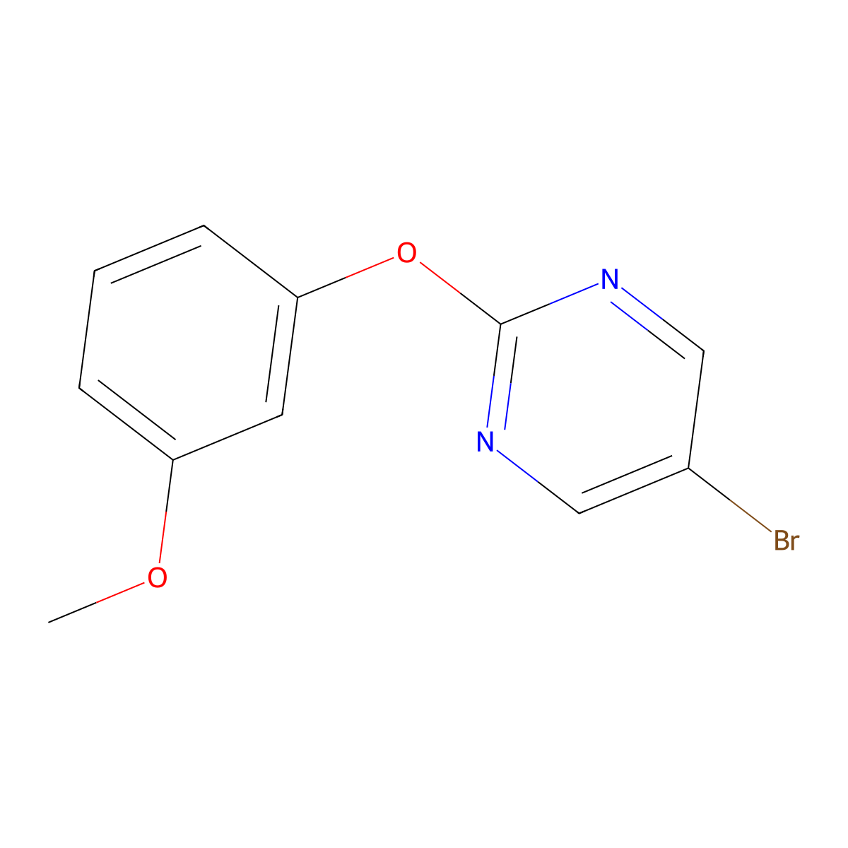 5-Bromo-2-(3-methoxyphenoxy)pyrimidine molecular structure, CAS 73226-25-2