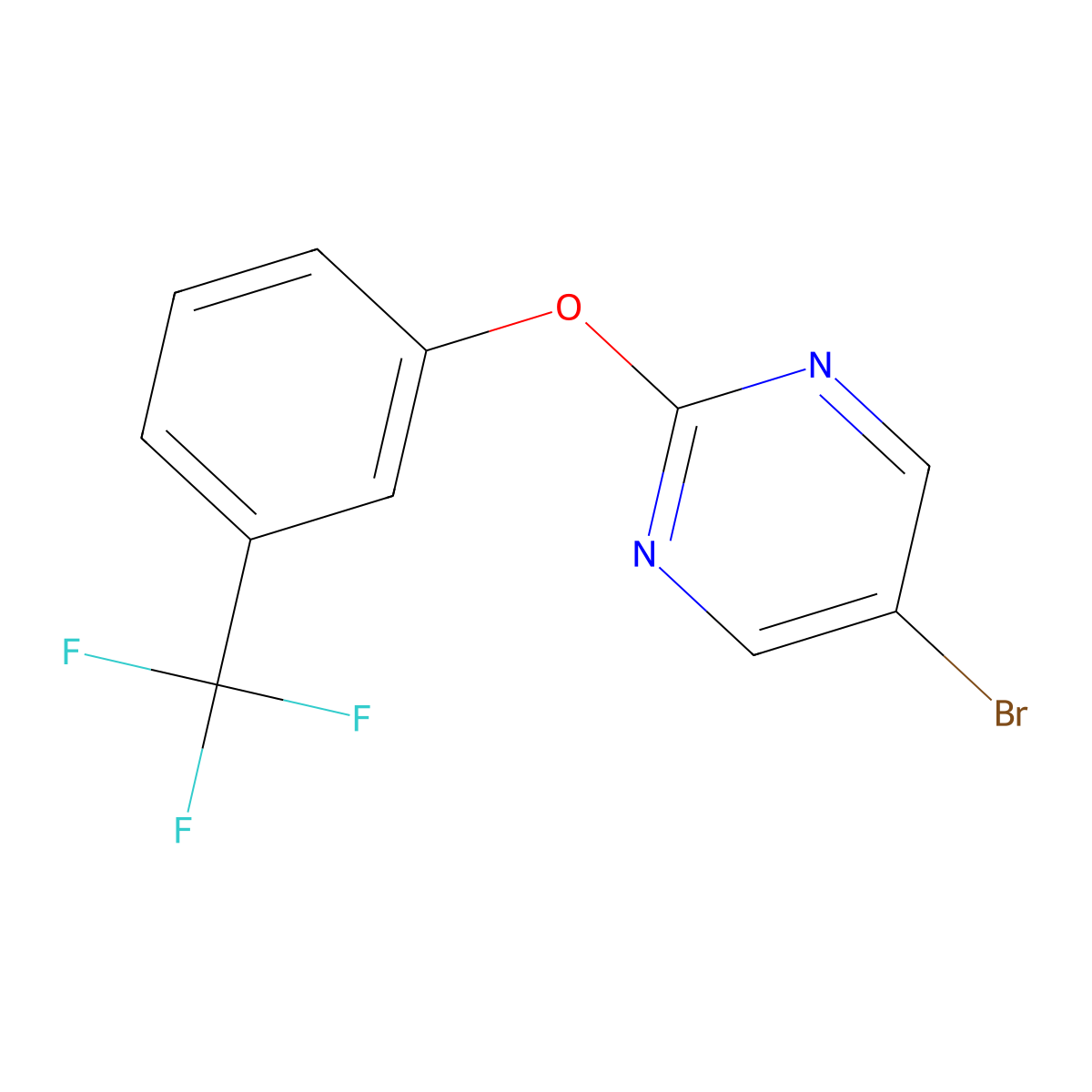 5-Bromo-2-[3-(trifluoromethyl)phenoxy]pyrimidine molecular structure, CAS 73226-50-3