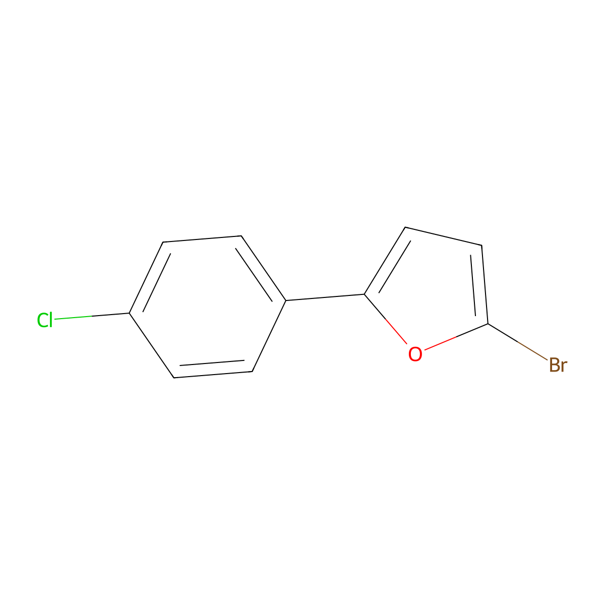 2-Bromo-5-(4-chlorophenyl)furan molecular structure, CAS 73226-76-3