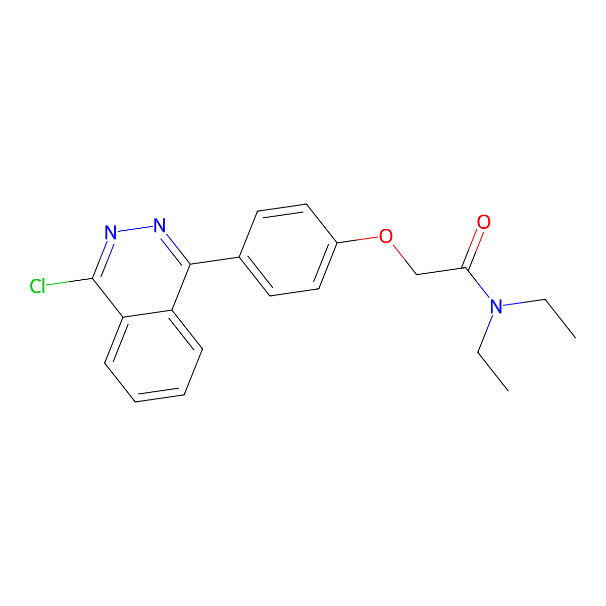 2-[4-(4-chlorophthalazin-1-yl)phenoxy]-N,N-diethylacetamide molecular structure, CAS 732260-57-0