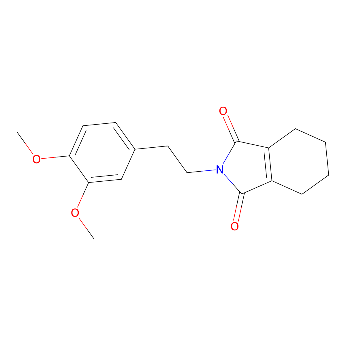 2-[2-(3,4-dimethoxyphenyl)ethyl]-4,5,6,7-tetrahydro-1H-isoindole-1,3(2H)-dione molecular structure, CAS 732260-67-2