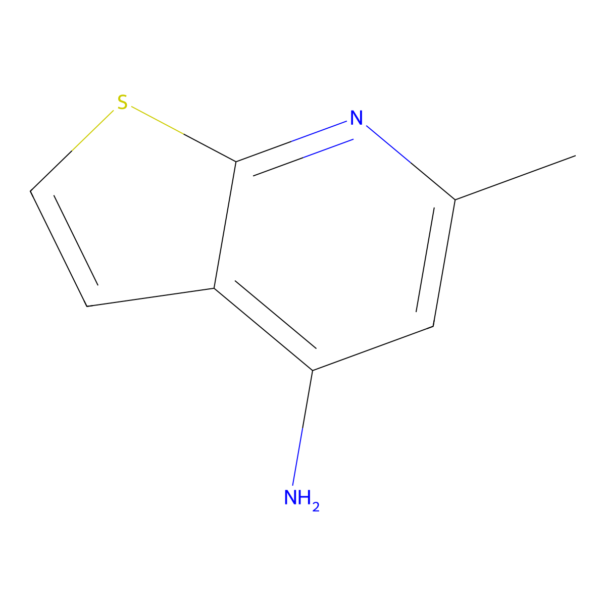 6-Methylthieno[2,3-b]pyridin-4-amine molecular structure, CAS 73227-70-0