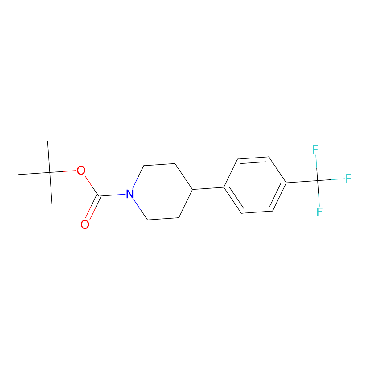 Tert-butyl 4-[4-(trifluoromethyl)phenyl]piperidine-1-carboxylate molecular structure, CAS 732275-91-1