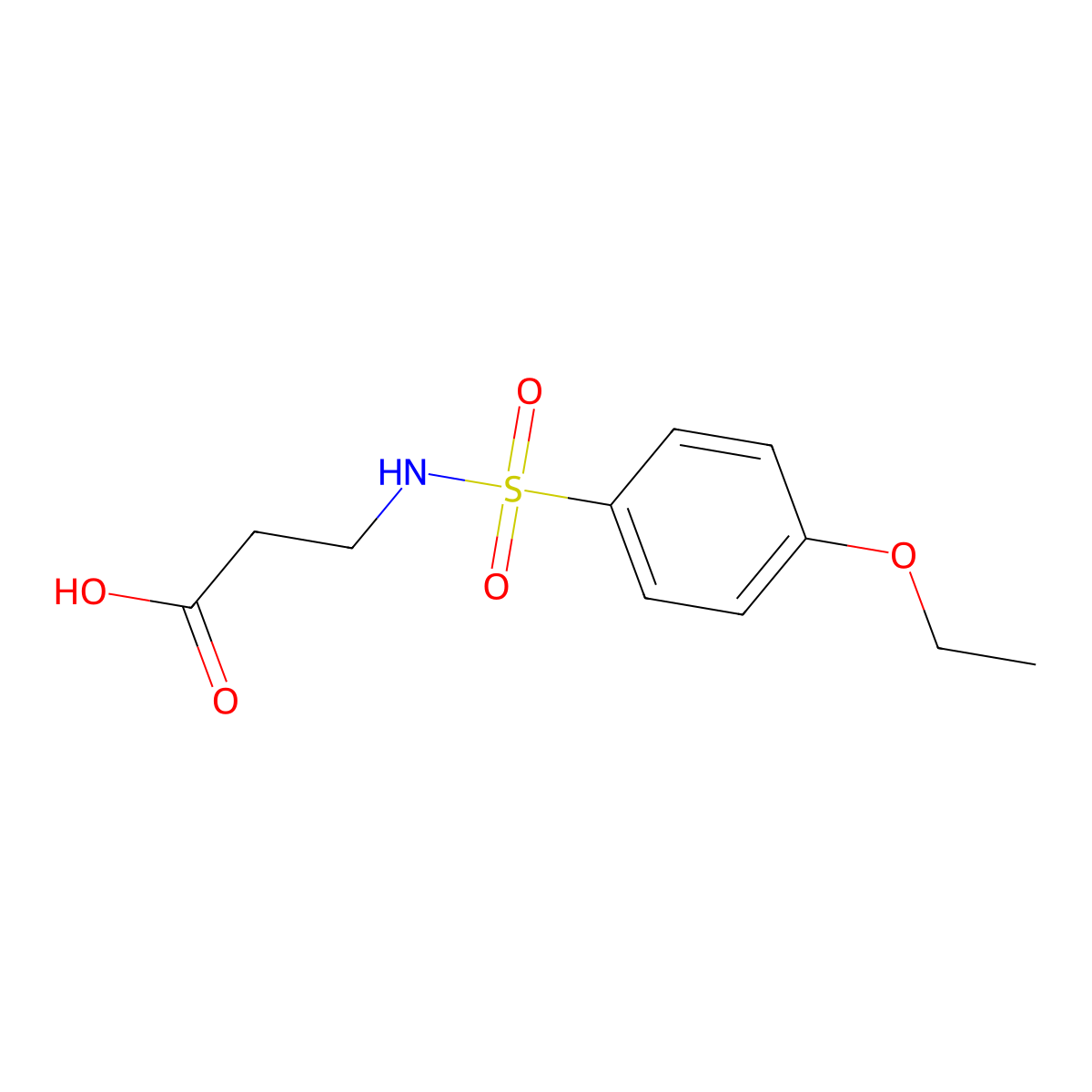 3-(4-Ethoxybenzenesulfonamido)propanoic acid molecular structure, CAS 732288-02-7