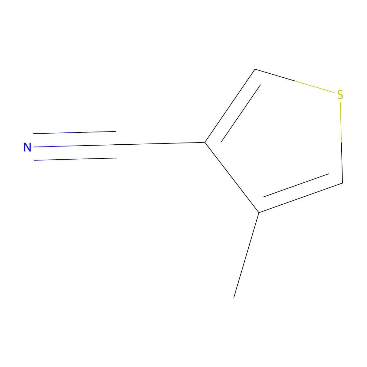 4-Methylthiophene-3-carbonitrile molecular structure, CAS 73229-39-7