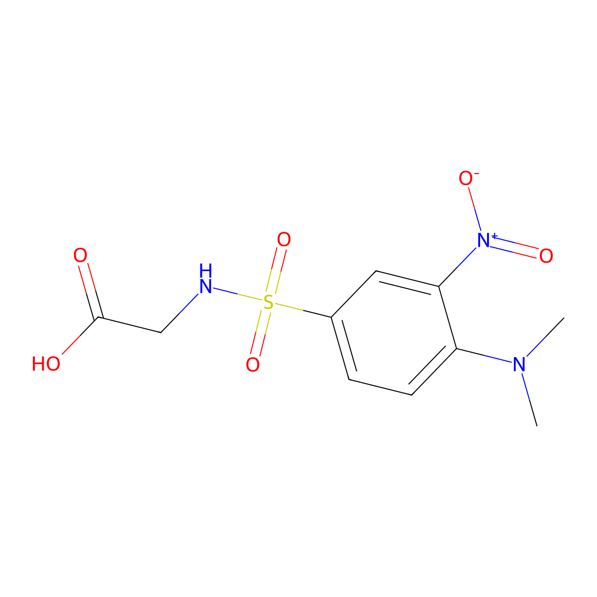 2-[4-(Dimethylamino)-3-nitrobenzenesulfonamido]acetic acid molecular structure, CAS 732291-52-0
