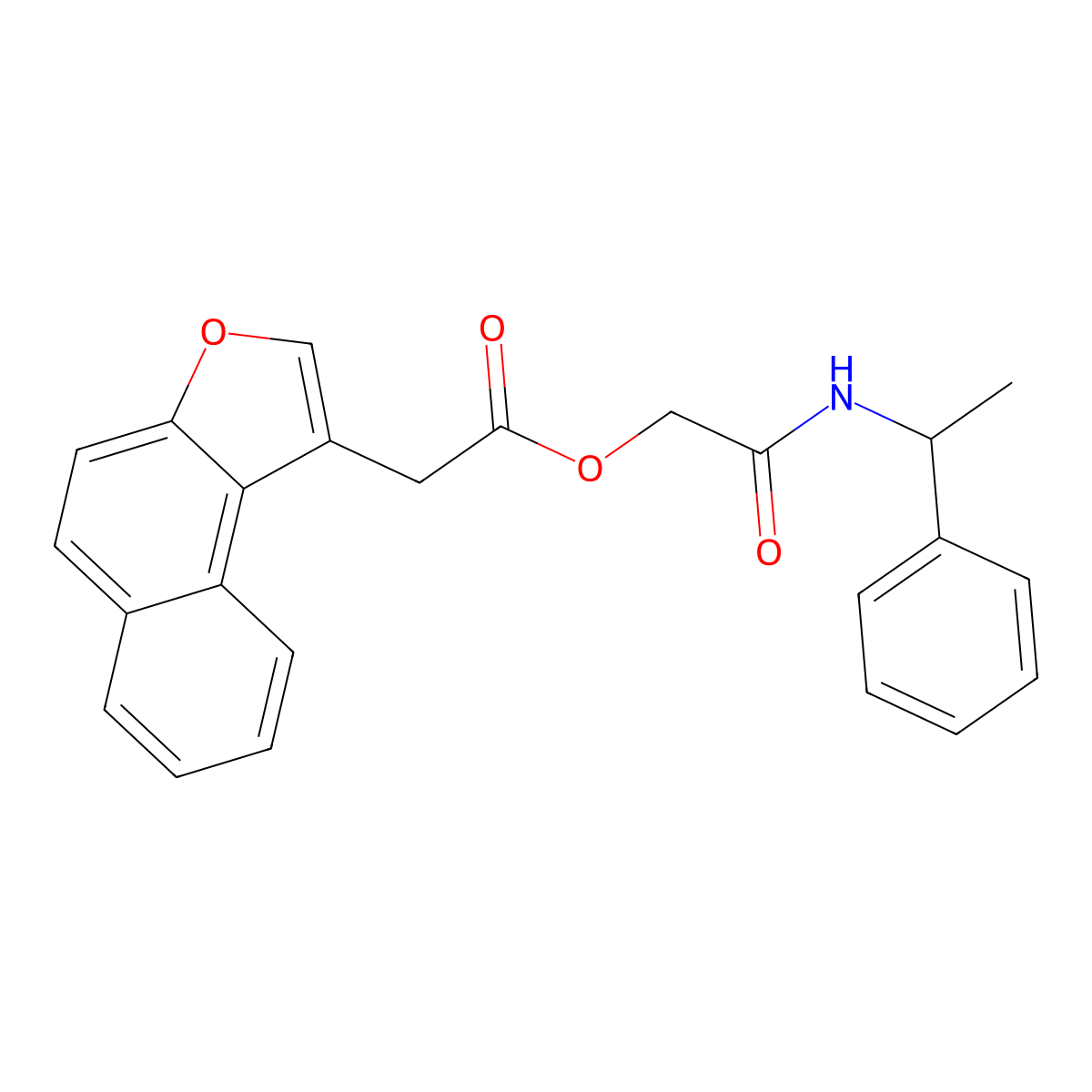 Naphtho[2,1-b]furan-1-acetic acid, 2-oxo-2-[(1-phenylethyl)amino]ethyl ester molecular structure, CAS 732294-40-5
