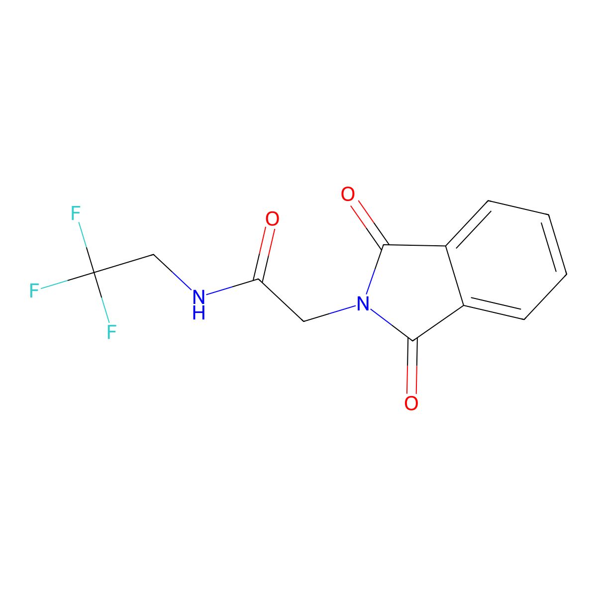 2-(1,3-Dioxoisoindolin-2-yl)-N-(2,2,2-trifluoroethyl)acetamide molecular structure, CAS 732294-41-6
