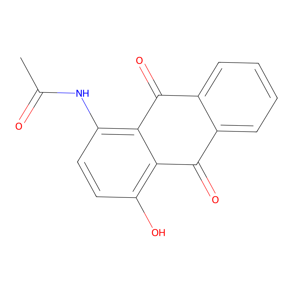1-Acetamido-4-hydroxyanthraquinone molecular structure, CAS 7323-62-8